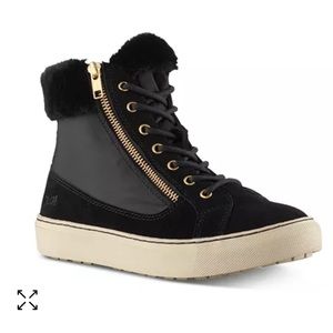 Women's Dublin Waterproof High-Top Sneakers Black